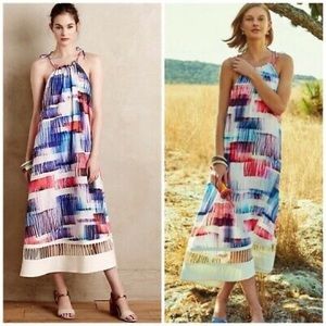 Anthropologie Sonora Dress SB Sachin & Babi watercolor. Size small. orig $188.
